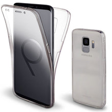 Carica l&#39;immagine nel visualizzatore di Gallery, Moozy 360 Degree Case for Samsung S9 - Full body Front and Back Slim Clear Transparent TPU Silicone Gel Cover
