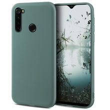 Load image into Gallery viewer, Moozy Minimalist Series Silicone Case for Xiaomi Redmi Note 8, Blue Grey - Matte Finish Slim Soft TPU Cover

