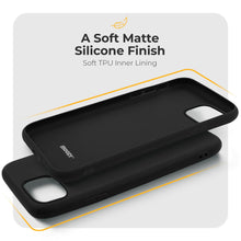 Carica l&#39;immagine nel visualizzatore di Gallery, Moozy Minimalist Series Silicone Case for iPhone 11 Pro Max, Black - Matte Finish Slim Soft TPU Cover
