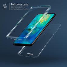 Carica l&#39;immagine nel visualizzatore di Gallery, Moozy 360 Degree Case for Huawei Mate 20 - Full body Front and Back Slim Clear Transparent TPU Silicone Gel Cover
