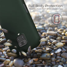 Charger l&#39;image dans la galerie, Moozy Lifestyle. Case for Xiaomi Redmi Note 9S, Redmi Note 9 Pro, Dark Green - Liquid Silicone Cover with Matte Finish and Soft Microfiber Lining

