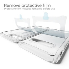 Cargar imagen en el visor de la galería, Moozy Xframe Shockproof Case for Samsung S10 - Transparent Rim Case, Double Colour Clear Hybrid Cover with Shock Absorbing TPU Rim
