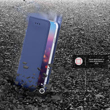 Ladda upp bild till gallerivisning, Moozy Case Flip Cover for Huawei P20 Pro, Dark Blue - Smart Magnetic Flip Case with Card Holder and Stand
