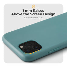 Charger l&#39;image dans la galerie, Moozy Minimalist Series Silicone Case for iPhone 11 Pro, Blue Grey - Matte Finish Slim Soft TPU Cover
