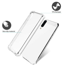 Ladda upp bild till gallerivisning, Moozy Shock Proof Silicone Case for Huawei P30 Lite - Transparent Crystal Clear Phone Case Soft TPU Cover
