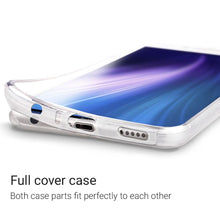 Załaduj obraz do przeglądarki galerii, Moozy 360 Degree Case for Xiaomi Redmi Note 8T - Transparent Full body Slim Cover - Hard PC Back and Soft TPU Silicone Front
