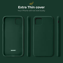 Ladda upp bild till gallerivisning, Moozy Minimalist Series Silicone Case for iPhone 11 Pro, Midnight Green - Matte Finish Slim Soft TPU Cover
