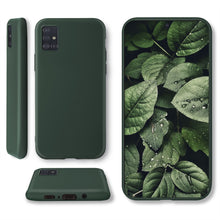 Załaduj obraz do przeglądarki galerii, Moozy Minimalist Series Silicone Case for Samsung A71, Midnight Green - Matte Finish Slim Soft TPU Cover
