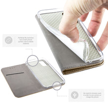 Cargar imagen en el visor de la galería, Moozy Case Flip Cover for Samsung S20 FE, Gold - Smart Magnetic Flip Case with Card Holder and Stand
