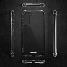 Carica l&#39;immagine nel visualizzatore di Gallery, Moozy Shockproof Silicone Case for Samsung S21 5G and 4G - Transparent Case with Shock Absorbing 3D Corners Crystal Clear Protective Phone Case Soft TPU Silicone Cover
