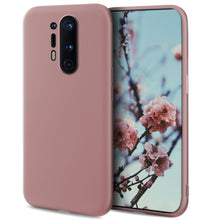 Load image into Gallery viewer, Moozy Minimalist Series Silicone Case for OnePlus 8 Pro, Rose Beige - Matte Finish Slim Soft TPU Cover
