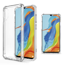 Afbeelding in Gallery-weergave laden, Moozy Shock Proof Silicone Case for Huawei P30 Lite - Transparent Crystal Clear Phone Case Soft TPU Cover
