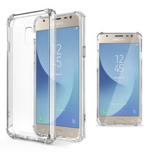 Cargar imagen en el visor de la galería, Moozy Shock Proof Silicone Case for Samsung J3 2017 - Transparent Crystal Clear Phone Case Soft TPU Cover
