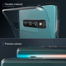 Cargar imagen en el visor de la galería, Moozy 360 Degree Case for Samsung S10 - Full body Front and Back Slim Clear Transparent TPU Silicone Gel Cover
