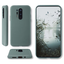 Cargar imagen en el visor de la galería, Moozy Minimalist Series Silicone Case for OnePlus 8 Pro, Blue Grey - Matte Finish Slim Soft TPU Cover
