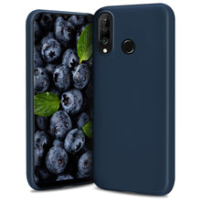 Lade das Bild in den Galerie-Viewer, Moozy Lifestyle. Designed for Huawei P30 Lite Case, Midnight Blue - Liquid Silicone Cover with Matte Finish and Soft Microfiber Lining
