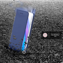 Carica l&#39;immagine nel visualizzatore di Gallery, Moozy Case Flip Cover for Xiaomi Redmi Note 8T, Dark Blue - Smart Magnetic Flip Case with Card Holder and Stand
