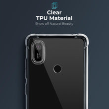 Załaduj obraz do przeglądarki galerii, Moozy Shock Proof Silicone Case for Huawei Y6 2019 - Transparent Crystal Clear Phone Case Soft TPU Cover
