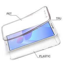 Cargar imagen en el visor de la galería, Moozy 360 Degree Case for Huawei Y6 2018 - Transparent Full body Slim Cover - Hard PC Back and Soft TPU Silicone Front
