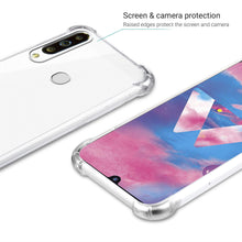 Cargar imagen en el visor de la galería, Moozy Shock Proof Silicone Case for Samsung M30 - Transparent Crystal Clear Phone Case Soft TPU Cover
