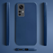 Afbeelding in Gallery-weergave laden, Moozy Lifestyle. Silicone Case for Xiaomi 12 Pro, Midnight Blue - Liquid Silicone Lightweight Cover with Matte Finish and Soft Microfiber Lining, Premium Silicone Case
