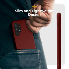 Ladda upp bild till gallerivisning, Moozy Minimalist Series Silicone Case for Samsung A32 5G, Wine Red - Matte Finish Lightweight Mobile Phone Case Slim Soft Protective TPU Cover with Matte Surface
