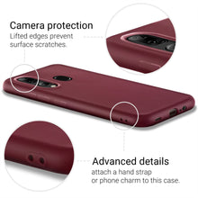 Lade das Bild in den Galerie-Viewer, Moozy Minimalist Series Silicone Case for Huawei P Smart Plus 2019 and Honor 20 Lite, Wine Red - Matte Finish Slim Soft TPU Cover
