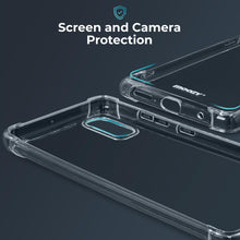 Załaduj obraz do przeglądarki galerii, Moozy Shock Proof Silicone Case for Samsung A71 - Transparent Crystal Clear Phone Case Soft TPU Cover
