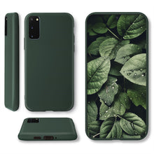 Carica l&#39;immagine nel visualizzatore di Gallery, Moozy Minimalist Series Silicone Case for Samsung S20 FE, Midnight Green - Matte Finish Slim Soft TPU Cover
