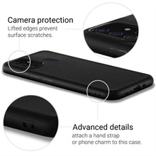 Cargar imagen en el visor de la galería, Moozy Minimalist Series Silicone Case for Samsung A21s, Black - Matte Finish Slim Soft TPU Cover
