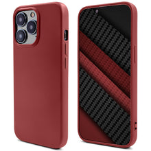Carica l&#39;immagine nel visualizzatore di Gallery, Moozy Lifestyle. Silicone Case for iPhone 14 Pro, Vintage Pink - Liquid Silicone Lightweight Cover with Matte Finish and Soft Microfiber Lining, Premium Silicone Case
