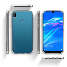 Charger l&#39;image dans la galerie, Moozy 360 Degree Case for Huawei Y7 2019 - Transparent Full body Slim Cover - Hard PC Back and Soft TPU Silicone Front

