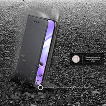 Załaduj obraz do przeglądarki galerii, Moozy Case Flip Cover for Xiaomi Mi 11 Lite and Mi 11 Lite 5G, Black - Smart Magnetic Flip Case Flip Folio Wallet Case
