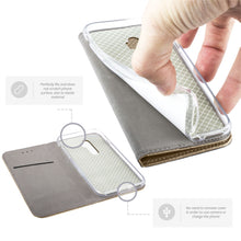 Cargar imagen en el visor de la galería, Moozy Case Flip Cover for Xiaomi Redmi Note 8 Pro, Gold - Smart Magnetic Flip Case with Card Holder and Stand
