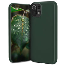 Charger l&#39;image dans la galerie, Moozy Lifestyle. Silicone Case for Xiaomi Mi 11 Lite 5G and 4G, Dark Green - Liquid Silicone Lightweight Cover with Matte Finish
