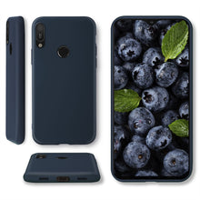 Załaduj obraz do przeglądarki galerii, Moozy Lifestyle. Designed for Huawei Y6 2019 Case, Midnight Blue - Liquid Silicone Cover with Matte Finish and Soft Microfiber Lining
