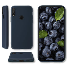 Cargar imagen en el visor de la galería, Moozy Lifestyle. Designed for Huawei Y6 2019 Case, Midnight Blue - Liquid Silicone Cover with Matte Finish and Soft Microfiber Lining
