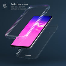 Carica l&#39;immagine nel visualizzatore di Gallery, Moozy 360 Degree Case for Samsung S10e, Galaxy S10e - Full body Front and Back Slim Clear Transparent TPU Silicone Gel Cover
