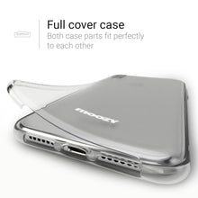Charger l&#39;image dans la galerie, Moozy 360 Degree Case for iPhone XS Max - Full body Front and Back Slim Clear Transparent TPU Silicone Gel Cover
