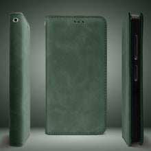 Charger l&#39;image dans la galerie, Moozy Marble Green Flip Case for Samsung A52s 5G and Samsung A52 - Flip Cover Magnetic Flip Folio Retro Wallet Case with Card Holder and Stand, Credit Card Slots, Kickstand Function
