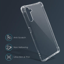 Ladda upp bild till gallerivisning, Moozy Shock Proof Silicone Case for Realme 6 Pro - Transparent Crystal Clear Phone Case Soft TPU Cover
