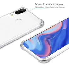 Cargar imagen en el visor de la galería, Moozy Shock Proof Silicone Case for Huawei P Smart Z - Transparent Crystal Clear Phone Case Soft TPU Cover
