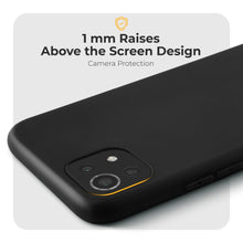 Cargar imagen en el visor de la galería, Moozy Minimalist Series Silicone Case for Xiaomi Mi 11 Lite 5G and 4G, Black - Matte Finish Lightweight Mobile Phone Case Slim Soft Protective
