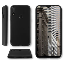 Ladda upp bild till gallerivisning, Moozy Lifestyle. Designed for Huawei Y6 2019 Case, Black - Liquid Silicone Cover with Matte Finish and Soft Microfiber Lining
