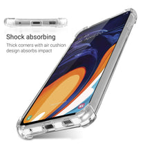 Carica l&#39;immagine nel visualizzatore di Gallery, Moozy Shock Proof Silicone Case for Samsung A60 - Transparent Crystal Clear Phone Case Soft TPU Cover
