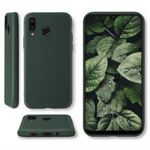Carica l&#39;immagine nel visualizzatore di Gallery, Moozy Minimalist Series Silicone Case for Samsung A40, Midnight Green - Matte Finish Slim Soft TPU Cover
