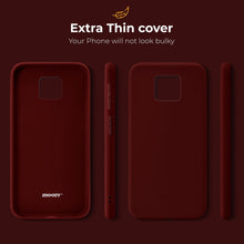 Afbeelding in Gallery-weergave laden, Moozy Minimalist Series Silicone Case for Huawei Mate 20 Pro, Wine Red - Matte Finish Lightweight Mobile Phone Case Slim Soft Protective TPU Cover with Matte Surface
