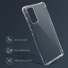 Załaduj obraz do przeglądarki galerii, Moozy Shock Proof Silicone Case for Samsung S20 FE, Samsung S20 FE 5G - Transparent Crystal Clear Phone Case Soft TPU Cover
