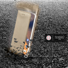 Ladda upp bild till gallerivisning, Moozy Case Flip Cover for Nokia 2.3, Gold - Smart Magnetic Flip Case with Card Holder and Stand
