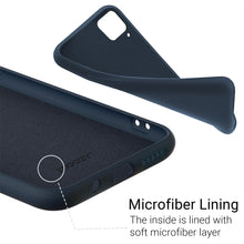 Załaduj obraz do przeglądarki galerii, Moozy Lifestyle. Designed for Huawei P40 Lite Case, Midnight Blue - Liquid Silicone Cover with Matte Finish and Soft Microfiber Lining
